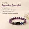 Aquarius (कुंभ राशि) Zodiac Amethyst & Lapis Lazuli Bracelet