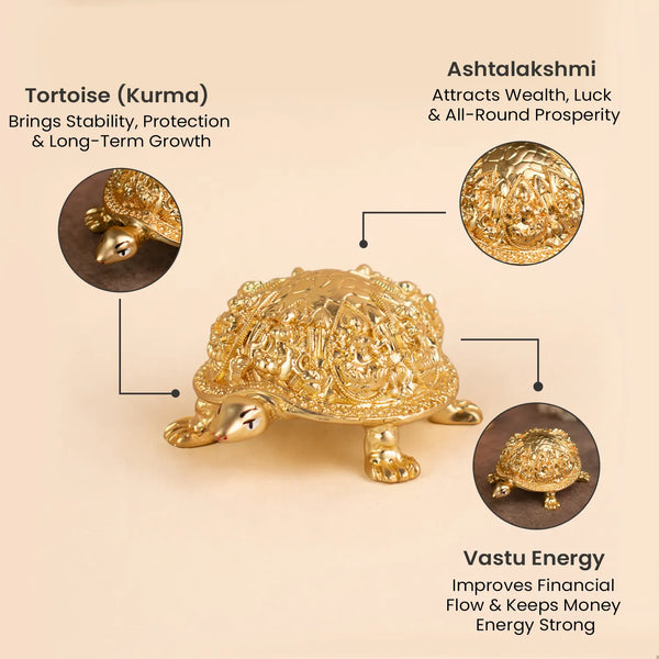 Rinmukteshwar Siddh Ashtalakshmi Tortoise Idol