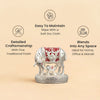 999 Silver Plated Kamdhenu Cow with Calf Idol