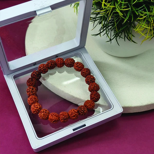 Rudraksha Beads Bracelet – Elastic Fit for Men & Women
