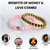 Money and Love Combo Set - Rose Quartz Bracelet with Buddha Head
