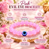 Pink Evil Eye Bracelet – Stylish Protection with Elegant Beads