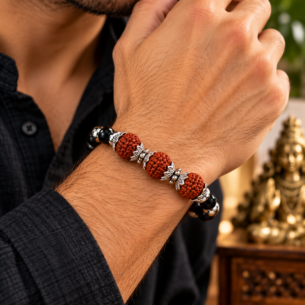 Rudraksha Bracelet – Spiritual Balance with Black Beads