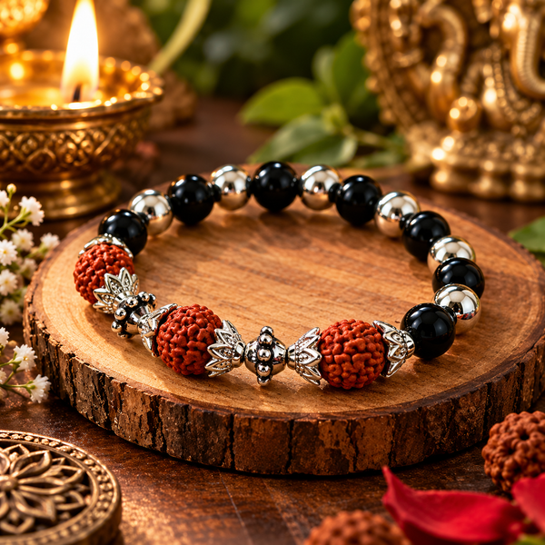 Rudraksha Bracelet – Spiritual Balance with Black Beads