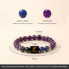 Aquarius (कुंभ राशि) Zodiac Amethyst & Lapis Lazuli Bracelet