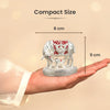 999 Silver Plated Kamdhenu Cow with Calf Idol