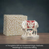 999 Silver Plated Kamdhenu Cow with Calf Idol