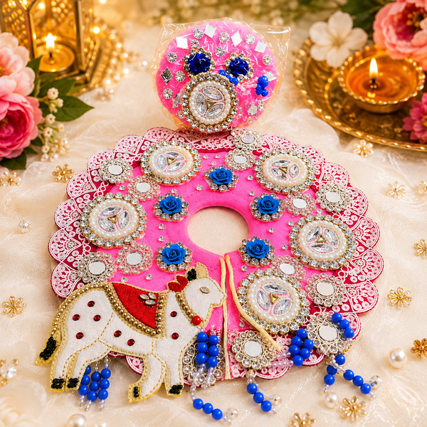 Designer Laddu Gopal Poshak – Pink Royal Designer Collection