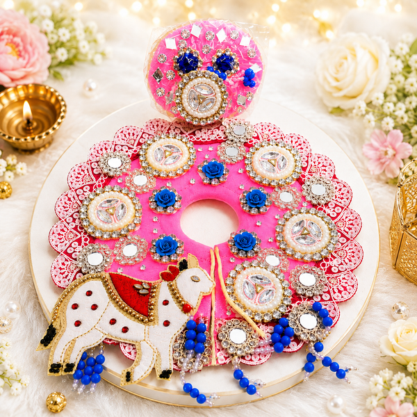 Designer Laddu Gopal Poshak – Pink Royal Designer Collection