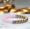 Money & Love Combo Attraction Bracelet – Rose Quartz & Pyrite Balance
