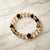 Dual-Tone Crystal Beaded Stretch Bracelet
