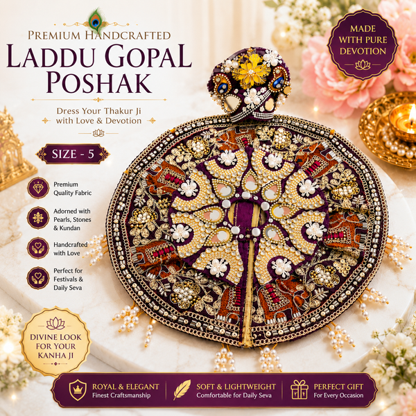 Designer Laddu Gopal Poshak – Royal Purple