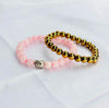 Money and Love Combo Set - Rose Quartz Bracelet with Buddha Head