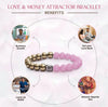 Money & Love Combo Attraction Bracelet – Rose Quartz & Pyrite Balance