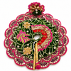 Designer Laddu Gopal Poshak – Emerald Green & Rani Pink