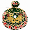 Designer Laddu Gopal Poshak – Emerald Green with Peacock Pattern