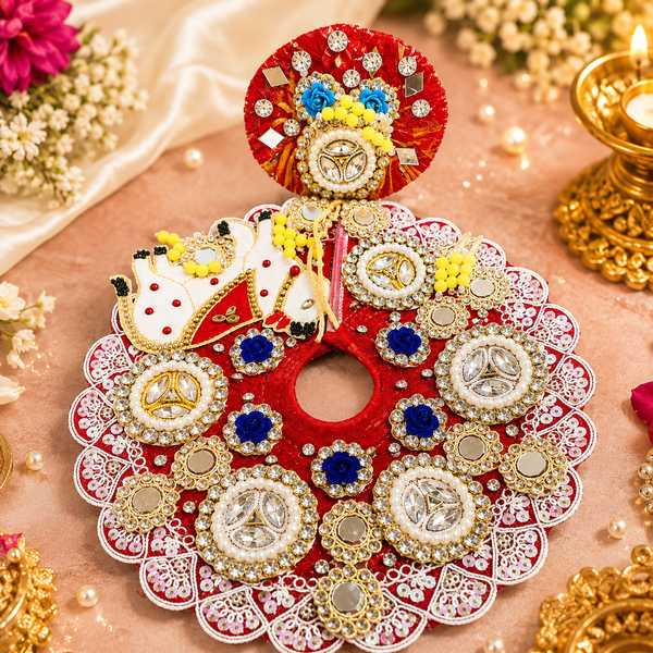 Designer Laddu Gopal Poshak – Royal Red
