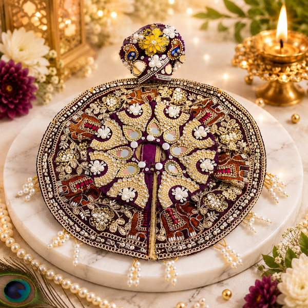 Designer Laddu Gopal Poshak – Royal Purple