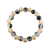 Dual-Tone Crystal Beaded Stretch Bracelet