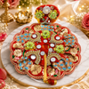 Designer Laddu Gopal Poshak – Royal Red Floral