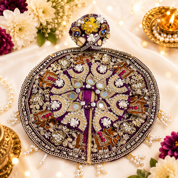 Designer Laddu Gopal Poshak – Royal Purple