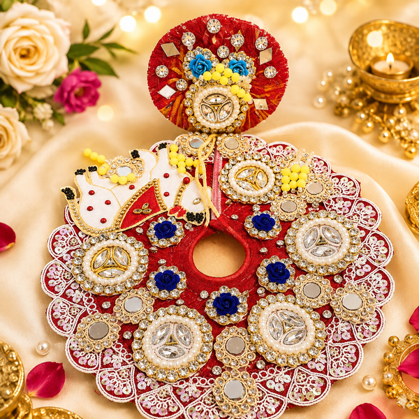 Designer Laddu Gopal Poshak – Royal Red